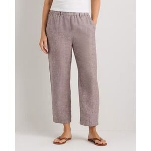 Quince NWT 100% European Linen Pants Vintage Pink Chambray Coastal Lightweight M
